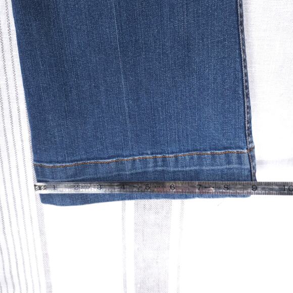 MARC JACOBS Jeans Y2K Wide Leg Flared Denim 29x33 Womens 4 Distressed - Picture 12 of 15